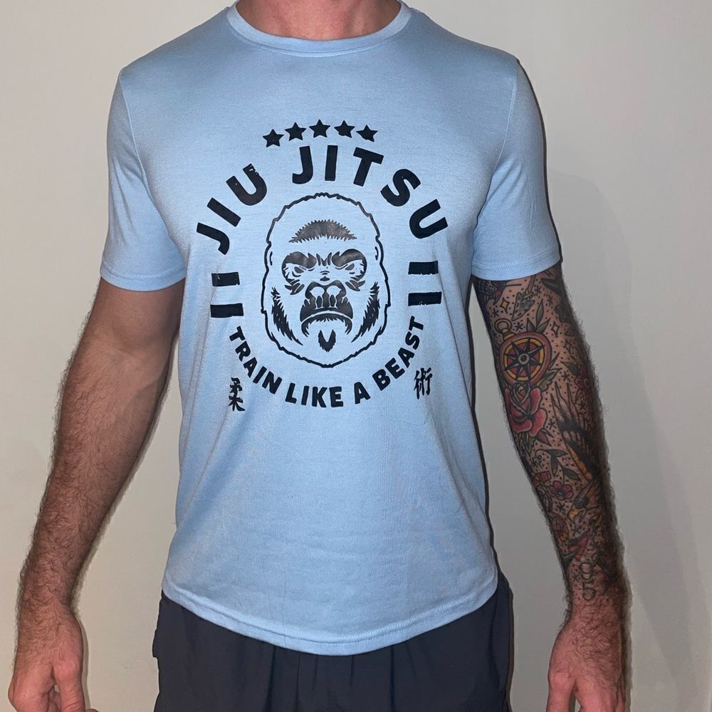 Jiu Jitsu "Train Like a Beast" Crew Neck T-shirt Size Small